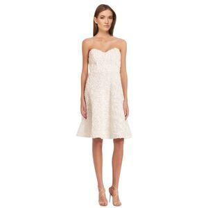 Parker Natasha Petal Applique Sweetheart A-Line Cocktail Dress 0 / 2